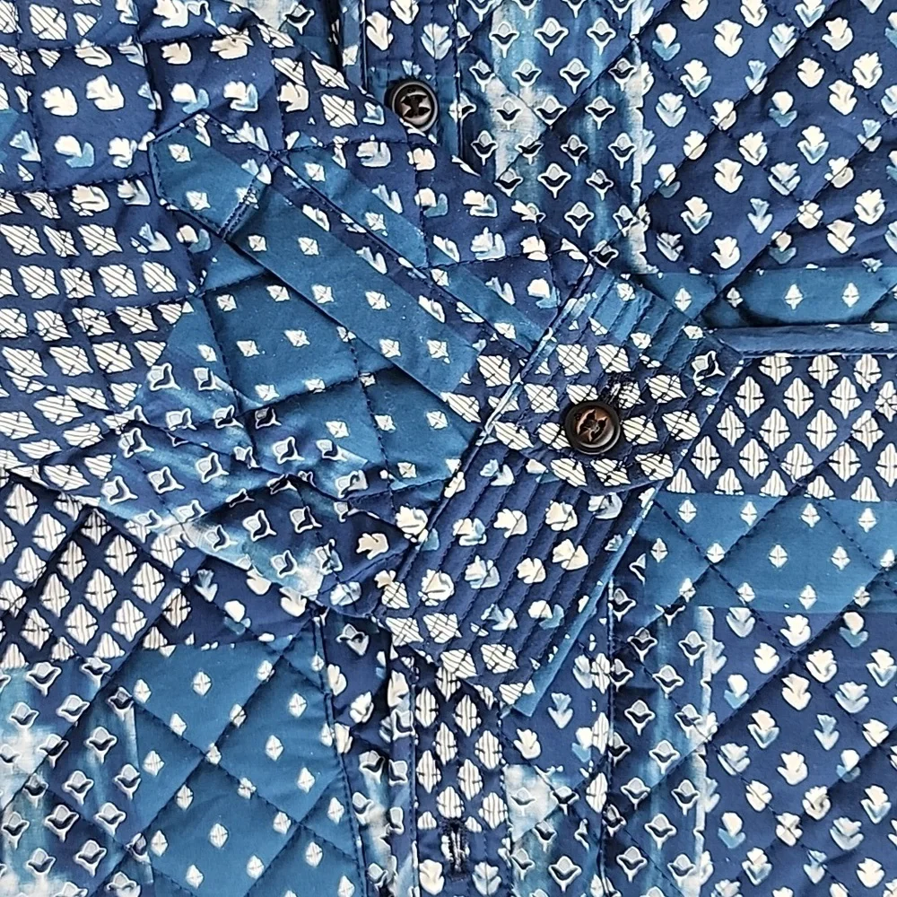 Scotch & Soda Printed QuiltedOvershirt in Blue for Men size small - Picture 10 of 11